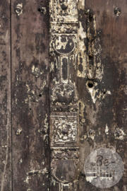 Oude houten deur poort kozijn landelijk stoer wandpaneel wanddecoratie