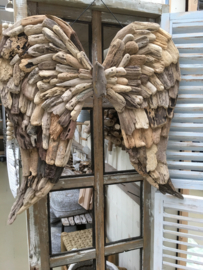 Driftwoodgrote vergrijsd houten vleugels engelen vleugels 75 x 75 cm  landelijk