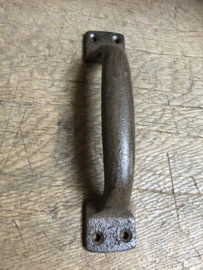 Zware kwaliteit gietijzeren deurknop handgreep greep 19 cm strak zwart beugel handvat zwarte klink deurklink