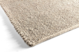 Loook Groot handgewoven 100 % vervilt wol vloerkleed kleed carpet karpet beige 140 x 200 cm