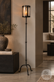 Metalen vloerkandelaar kandelaar 130 x 16 cm landelijk stoer industrieel exclusief windlicht