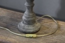 Grijs houten balusterlamp tafellamp lamp inclusief grijze kap landelijk stoer grey