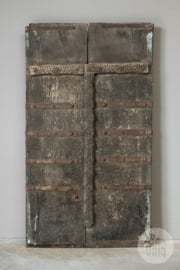 Prachtig oud vergrijsd doorleefd luik paneel deur poort wandpaneel wanddecoratie 99 x 67 cm