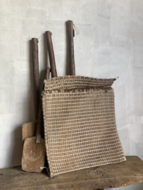 Hele gave jute touw olijfzakken wandpaneel Hoffz wanddecoratie landelijk stoer boho vintage