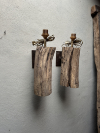 houten wandlamp wandlampje wandlampen wandlampjes stronk landelijk stoer vintage