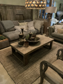 Vergrijsd houten salontafel landelijk strak 120 x 60 x H40 cm Texas SEP