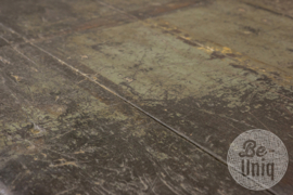 Hele lange originele oude houten werkbank 354 cm keukenblok toonbank werktafel eettafel met aan beide zijdes lades (lopen geheel door) fabriekstafel kookeiland workmate grijs industrieel landelijk Sidetable keukenblok vintage