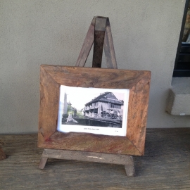 Sloophouten teakhouten ezel houten standaard boekenstandaard foto fotolijst ezel