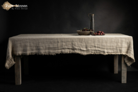 Tafelkleed Recht 100% linnen "Julia" Naturel 140 x 260 cm