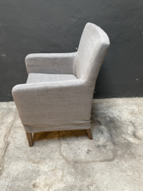 Linnen stoel eetkamerstoel met armleuning en losse hoes hoezen fauteuil stoelen landelijk stoer kiss bizon
