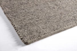 Groot handgewoven 100 % vervilt wol vloerkleed kleed carpet karpet middle grey 200 x 300 cm