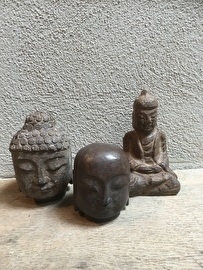 Stenen Buddha budha Boedha Boeddha hoofd hardsteen glad