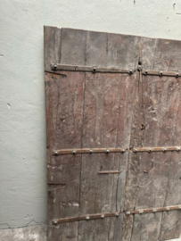 Prachtige grote oude houten deur poort wandpaneel wanddecoratie landelijk stoer 170 x 110 cm