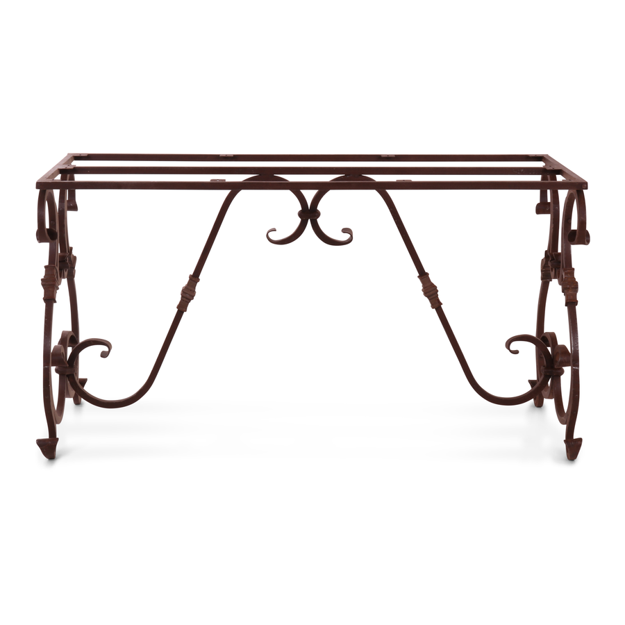 Smeedijzeren tafelonderstel ijzer metaal metalen krul 140 x 60 cm tuintafel eettafel