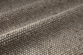 Groot vlakgewoven 100 % vervilt wol vloerkleed kleed carpet karpet taupe 140 x 200 cm