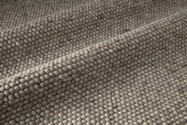 Groot vlakgewoven 100 % vervilt wol vloerkleed kleed carpet karpet taupe 240 x 170 cm