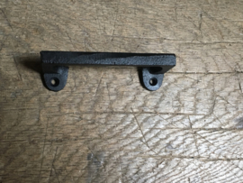 Gietijzeren handgreepje greepje deurknop 17 cm handvat zwart landelijk boerengreepje