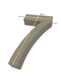 huisnummer beton 30 cm