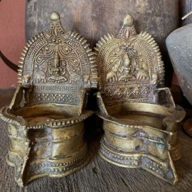 Gouden vintage look theelicht houder India Indiaanse stijl