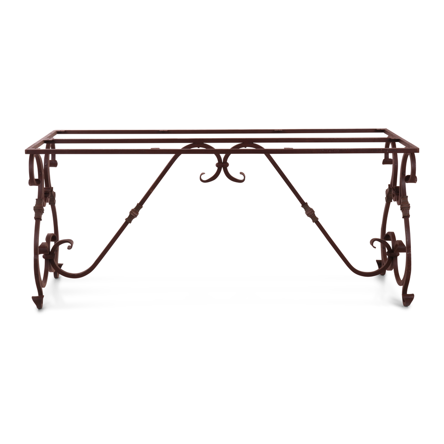 Smeedijzeren tafelonderstel ijzer metaal metalen krul 170 x 70 cm tuintafel eettafel
