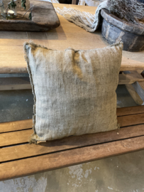 Stoer landelijk shabby kussen kussens 50 x 50 cm inclusief vulling beige