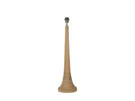 Stoere naturel bruine houten balusterlamp tafellamp 70 cm tafellamp hotel chique landelijk  stoer robuust almond