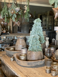 Nobilis boom boompje imitatie kunst kerst kerstboom landelijk stoer grijs vergrijsd groen L