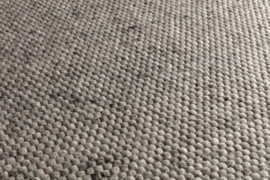 Groot handgewoven 100 % vervilt wol vloerkleed kleed carpet karpet middle grey 200 x 300 cm