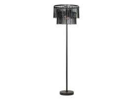 Metalen vloerlamp staande lamp 160 x 45 cm industrieel vintage landelijk zwart grijs stoer