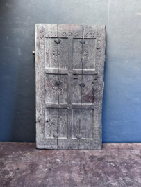 Prachtig groot oud vergrijsd houten paneel wandpaneel oude naga deur poort wanddecoratie landelijk stoer vergrijsd doorleefd uniek