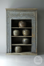 Mooie oude stenen geglazuurde kruik pot vaas H32 x 36 cm origineel oude zoutpot