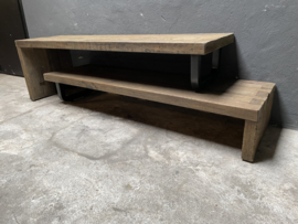 Vergrijsd houten Tv dressoir tv meubel televisiemeubel landelijk stoer