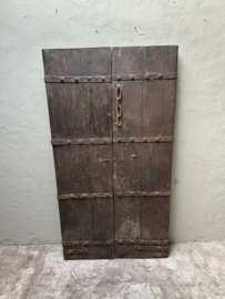 Prachtige grote oude houten deur poort wandpaneel wanddecoratie landelijk stoer 169 x 90 cm