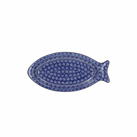 Bunzlau Castle plate Fish shaped medium - Lace
