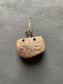 Stoere oude houten koeienbel cowbell aura Peeperkorn