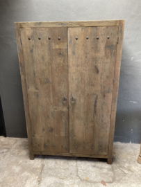 Prachtige houten 2 deurs kast grote kast 190x120x45cm stoer landelijk robuust industrieel