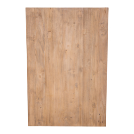 Los teak teakhouten tafelblad blad rond 90 x 3 cm houten tafelblad werkblad landelijk Hugo