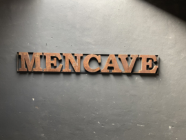 Mencave mancave groot metalen reclamebord wandpaneel industrieel gevelreclame etalage Eye-catcher gevelbord wanddecoratie industrieel letters metaal roest bruin