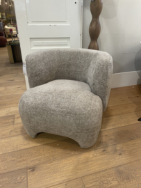 Heel leuk rond fauteuiltje fauteuil stone grey stoel grijs