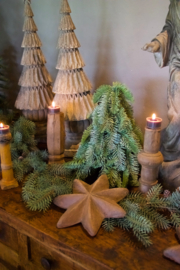 Prachtige stenen ster sterren star ⭐️ vintage kerst 20 cm landelijk brocant bruin