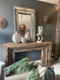 Hele gave oude houten Sidetable Voorzetschouw schouw haard wandmeubel schouw dressoir landelijk