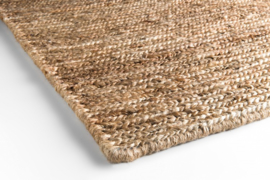 Groot vlakgewoven 100 % hennep vloerkleed kleed carpet karpet natural 200 x 300 cm
