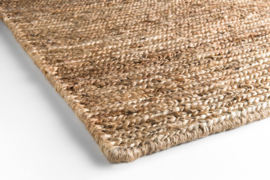 Groot vlakgewoven 100 % hennep vloerkleed kleed carpet karpet natural 240 x 170 cm