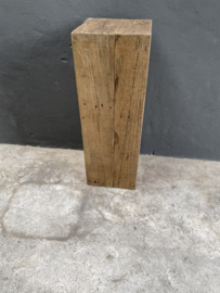 Grote oud vergrijsd houten truckwood railway hout sokkel zuil pilaar landelijk  35 x 35 x 120cm