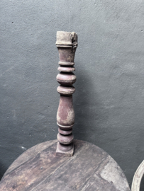 Oude baluster console kandelaar robuust vergrijsd stoer landelijk balusters balluster ballusters aura Peeperkorn nr 6