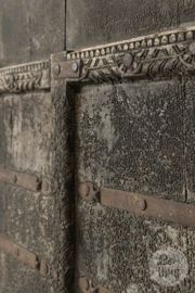 Prachtig oud vergrijsd doorleefd luik paneel deur poort wandpaneel wanddecoratie 99 x 67 cm