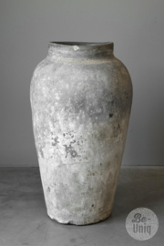 Prachtige grote oude stenen kruik pot vaas landelijk stoer H78 X D44 cm