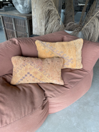 HOFFZ berber vintage kussenhoes kussen kussentje 60 x 40 cm Ibiza hippie roze rose zalm oranje