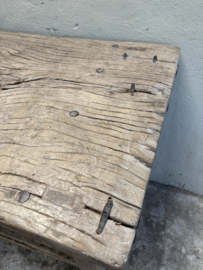 Hele gave originele oude tafel haltafel landelijk stoer vintage