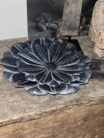 Marmeren schaal kom black velvet zwart lotus lotusbloem